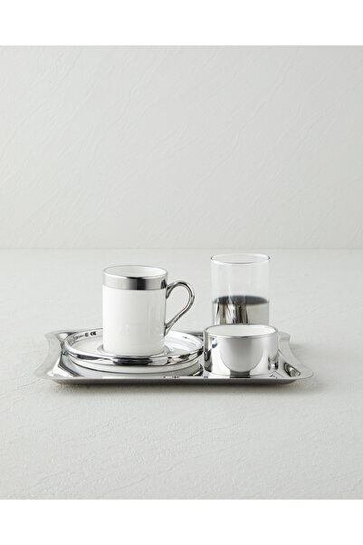 English Home Harmony Silver Porselen Tek Kişilik Kahve Sunum Seti 100 ml Beya...