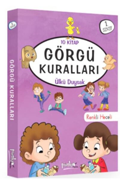 Pinokyo Yayınları Pinokyo 1. Sınıf Görgü Kuralları Serisi 10 Kitap Renkli Heceli