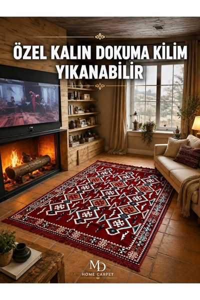 md home carpet Anadolu Şark Köşesi Halısı - Otantik Kilim Desenli, Doğal Doku...