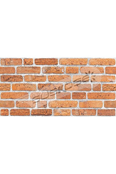 Süsköşe Turuncu Renkli Eskitme Tuğla Desenli Duvar Paneli 2m² (4 ADET)