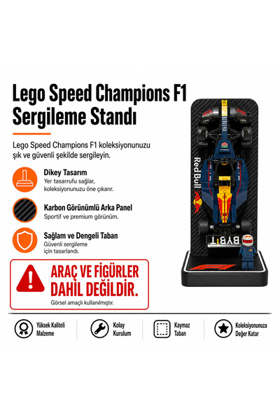 RUVORI Lego F1 Speed Champions Takımlı Sergileme Standı - Red Bull F1 Team