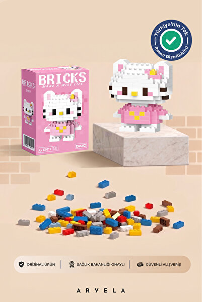 Bricks make a wise life Hello Kitty Karakteri - Pembe – Orijinal