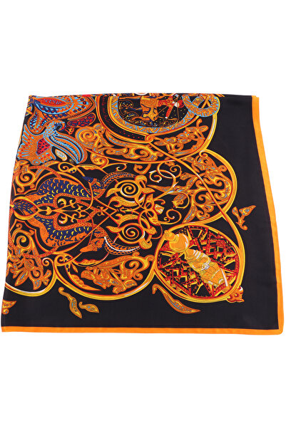 Joolar Esarfa dama, de plaja sau promenada, 110 x 110, imprimeu oriental, SK1...
