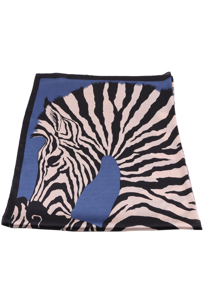 Joolar Esarfa dama, de plaja sau promenada, 110 x 110, imprimeu zebra, SK14BK...