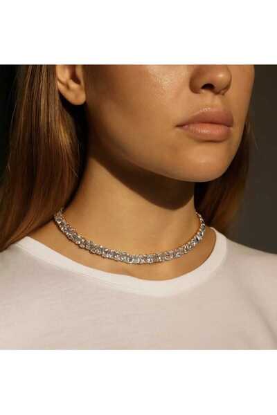 N&V AKSESUAR DAMLA BAGET TAŞLI SU YOLLU CHOKER KOLYE GOLD