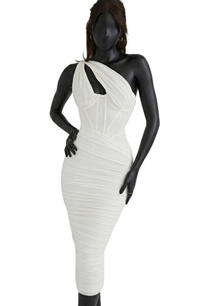 Lingerie and Fashion Style Elegant White Dress