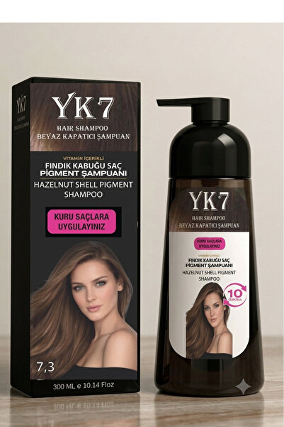 yk7 kozmetik Beyaz Kapatıcı (Fındık Kabuğu 7.3 ) Şampuan 300 ml.