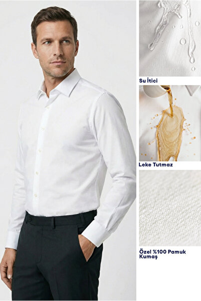 Kiğılı Cămașă din bumbac cu mânecă lungă, croială subțire, slim fit, clasică,...