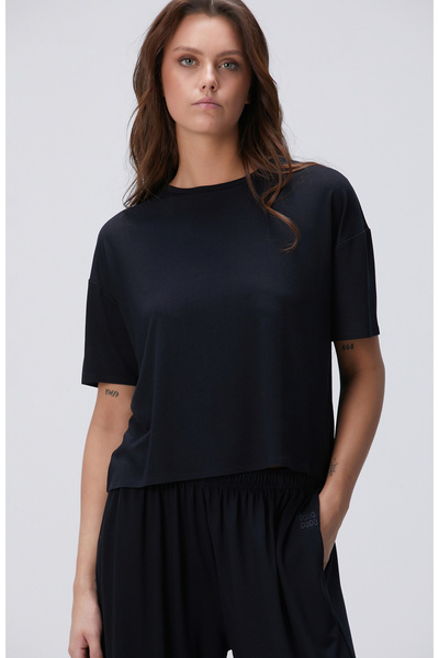 Network N-Tech Siyah Modal Karışımlı T-shirt