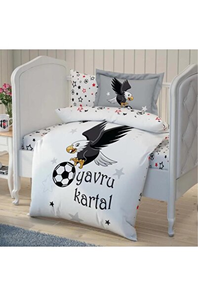 Taç Lisanslı Beşiktaş Kartal Baby Bebek Nevresim Takımı