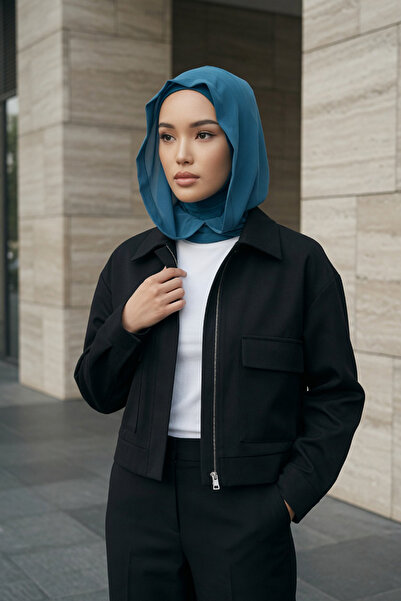 Aisha's Design Bonetă din bumbac pieptănat cu glugă din șifon și protecție pe...