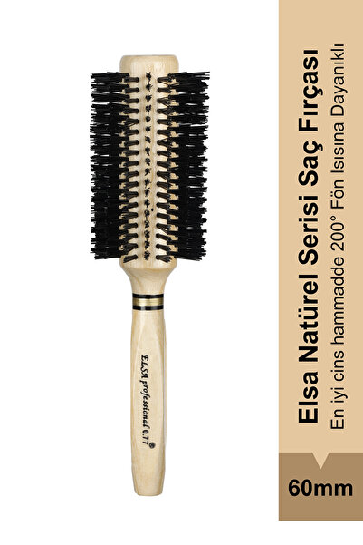 Elsa Fırça Perie profesională pentru păr natural de 0,77 mm, 60 mm – Perie pr...