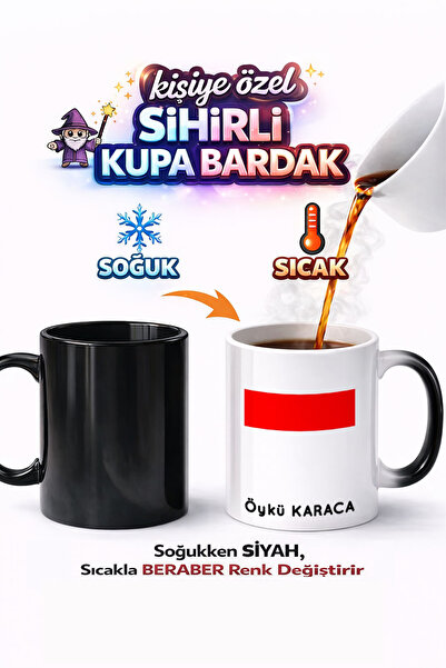 Kirbi Reklam كوب سحري من البورسلين مطبوع عليه علم إندونيسيا هدية