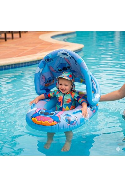 Empressco Gölgelikli Tenteli Çocuk Deniz Simiti Baby Float Bebek Deniz Simiti...