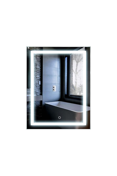 OPTIM DEKO Oglinda Baie Premium, Iluminare LED cu Touch 60x80 cm