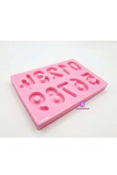 morlalem m Numbers Numbers 3 cm Number Number Silicone Mold K-1157, Scented Stone Soap Plaster Candle Mold