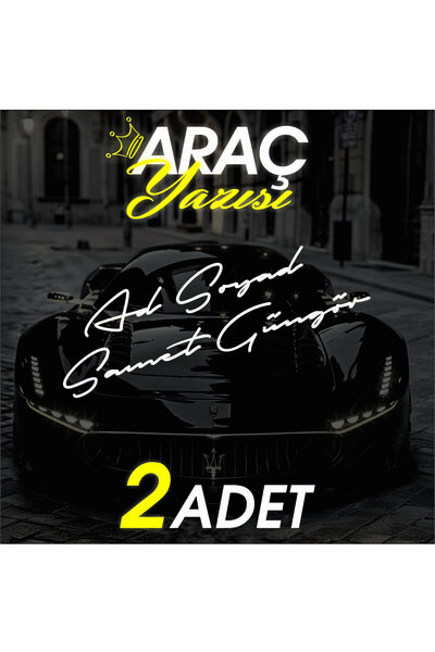 Venoura Decor&Crafts Kişiye Özel İmza İsim Yazılı Araba/Motor Cam Stickerı 20...