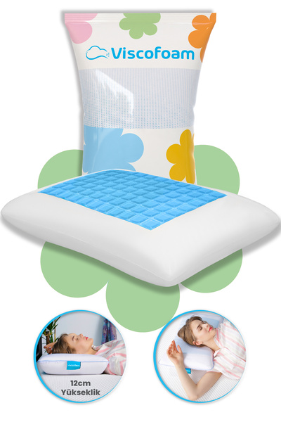 Viscofoam Comfy Terletmeyen Ortopedik Yastık Serinleten Visco Yastık Jelli Ya...