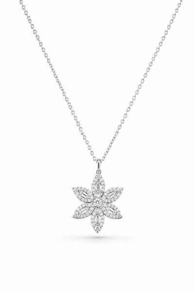 Lucente Jewellery قلادة نسائية مميزة مع علبة - قلادة نسائية على شكل زهرة اللو...