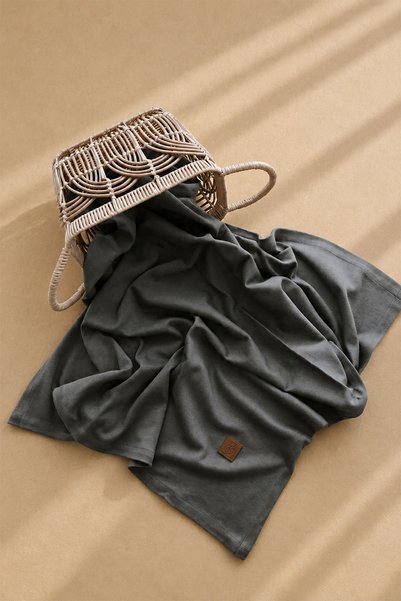 Generic Brand First Class Cotton Multi-Purpose Swaddle/Blanket (ANTHRACITE)