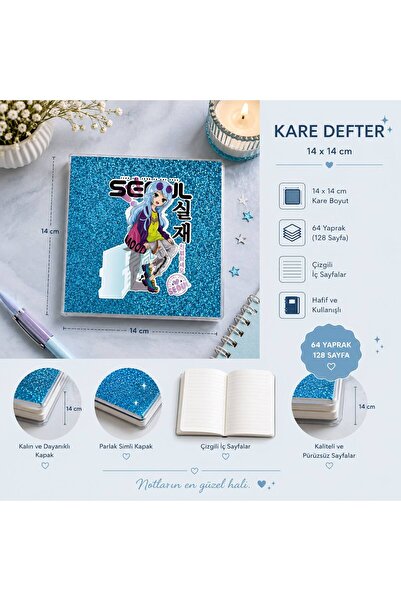 4nio PLAVA SVETLJIVA MALA NOTEBOOK IZ SOULA