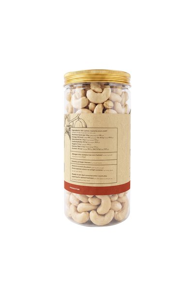 The Caphe Vietnam Premium Cashew Nuts 500g | Unsalted & Skinless Roasted Cashews | Vietnamese Cashews | Healthy Snack