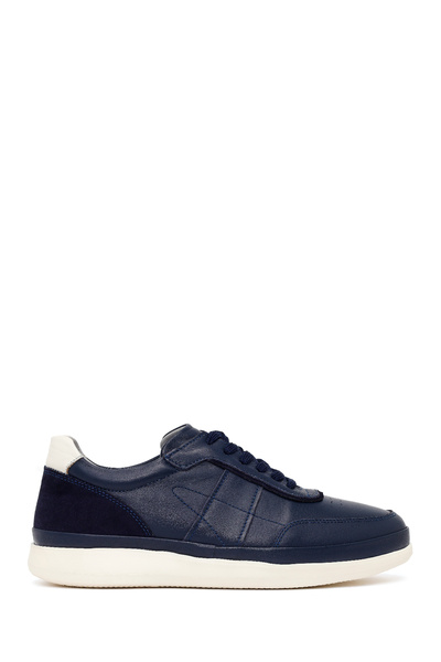 Derimod Erkek Lacivert Bağcıklı Deri Casual Sneaker 26SFD675314