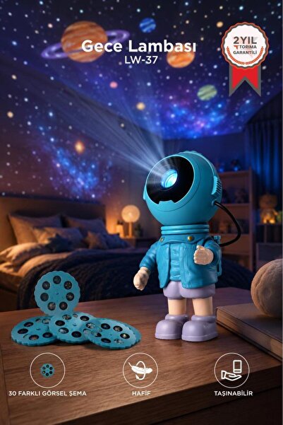Astronaut Projector Star Sky Operated Lighting Night Light LW37 Blue