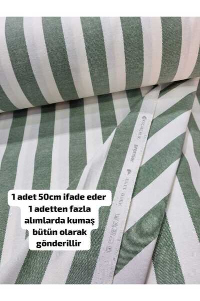 Premier Elit Kanvas Duck Kumaş ( Yeşil cizgili 50 x 180 )