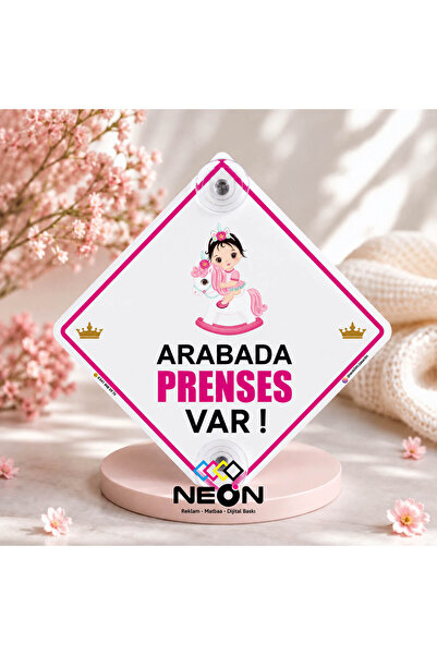 NEON Dijital Baskı Merkezi انتبه: هناك طفل في السيارة / لافتة تحذير FOREX - D...