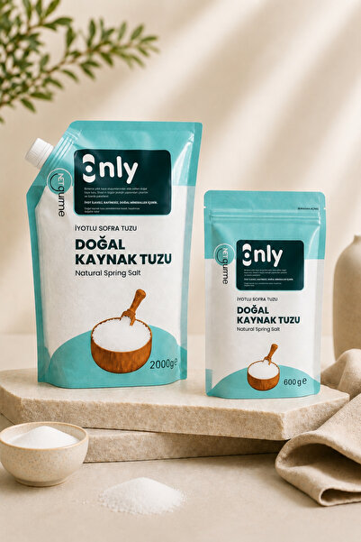 NETGURME Only İyotlu Doğal Kaynak Tuzu Seti 2600 g | Sofra ve Mutfak Kullanım...
