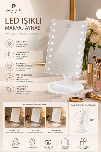 Pierre Cardin Paris Led Işıklı Makyaj Aynası