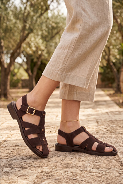 Khayt Bahama Anatomical Suede Cage Women's Sandals