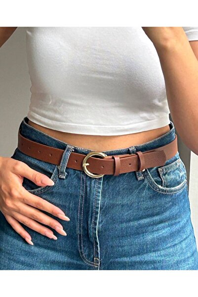 LİA KEMER Merge Oval Buckle Jacket Belt, Dress Belt, Trouser Belt