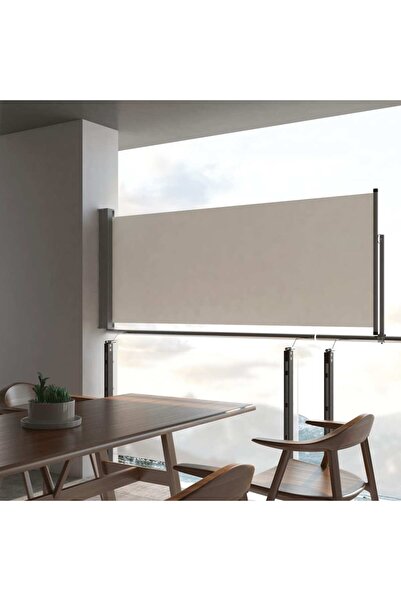 Concept Copertină laterală retractabilă de terasă, crem, 100 x 300 cm