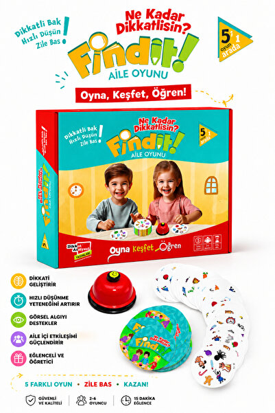 Dikkat Atölyesi Yayınları Find İt! Ne Kadar Dikkatlisin? Dikkat Geliştirme Oyunu