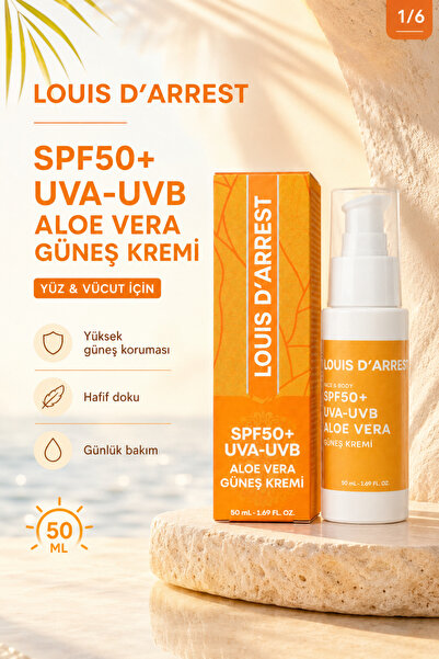 Louis DArrest كريم الشمس SPF 50 50 مل - حماية من الأشعة فوق البنفسجية فوق الب...
