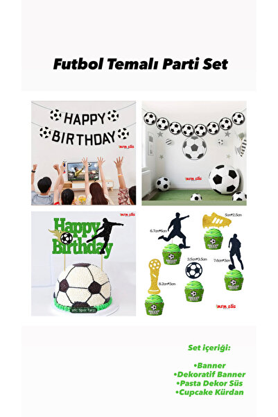 MFM Set cutie pentru petrecere aniversară cu tematică de fotbal