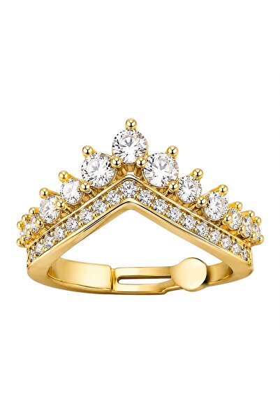 Store Princess Crown Model V Cut Elegant Adjustable Ring