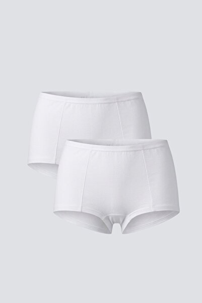 Brix Chiloți boxer dubli pentru femei 4375 Culoare albă