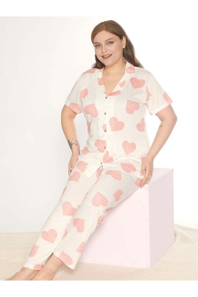 Alperi طقم بيجامة بأزرار وأكمام قصيرة من بويدان B780-27