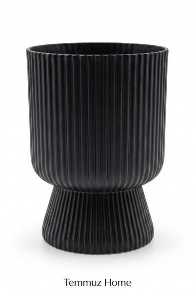 TEMMUZ HOME Lotus 1 Adet 1.8 Litre Ayaklı Saksı - 19.5 cm X 14 cm Çiçek ve Bi...