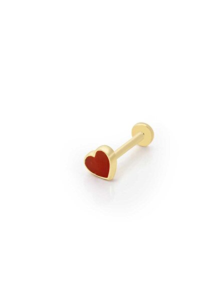 Cherry by Özkonak Kırmızı Mine Kalp Desen Tragus Piercing