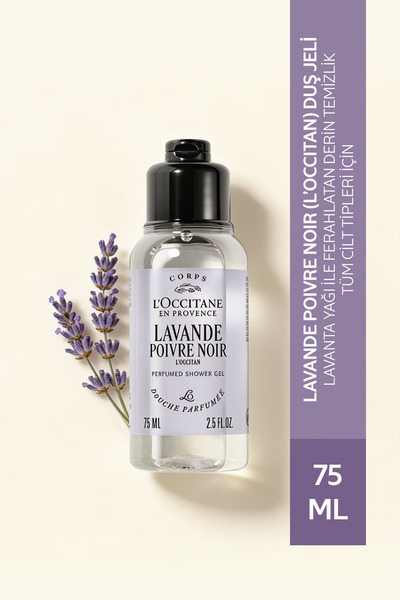 L'Occitane Lavande Poivre Noir (L'Occitan) Parfümlü Duş Jeli, Seyahat Boy, La...