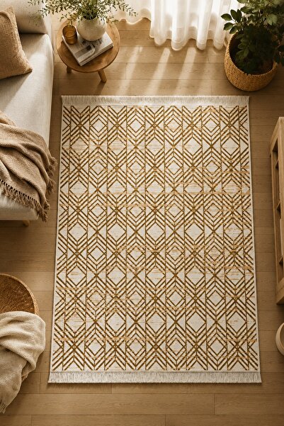 Lorvian Noletti Bohem Serisi Günlük Kullanıma Uygun Makinede Yıkanabilir Kilim