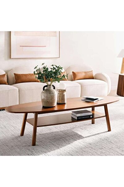 PAN HOME Concord Coffee Table Solid Wood Large - Brown