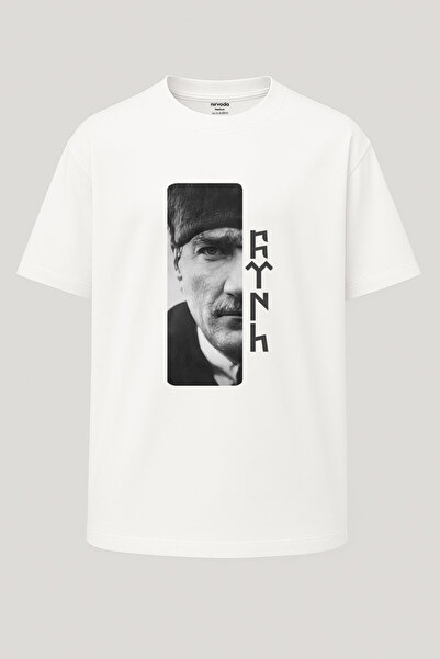 nirvoda Tricou supradimensionat cu imprimeu turcesc Atatürk Göktürkçe - Croia...