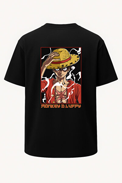 nirvoda Oversize Luffy Frame One Piece majica sa printom, unisex