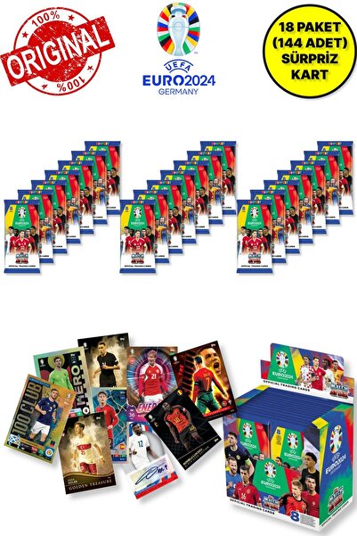 TOYFEST ALMANYA EURO 2024 Avrupa Şampiyonası Match Attax - 18 ADET Futbolcu K...