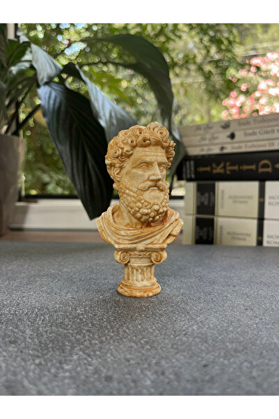KALIPDIŞI 3D Dekoratif Marcus Aurelius Büstü - Stoacı Filozof Roma İmparatoru...